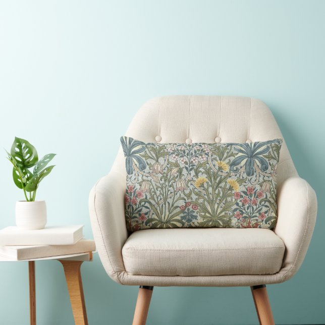 Coussin Rectangle Mauvaises herbes de William Morris en forêt (Chaise)