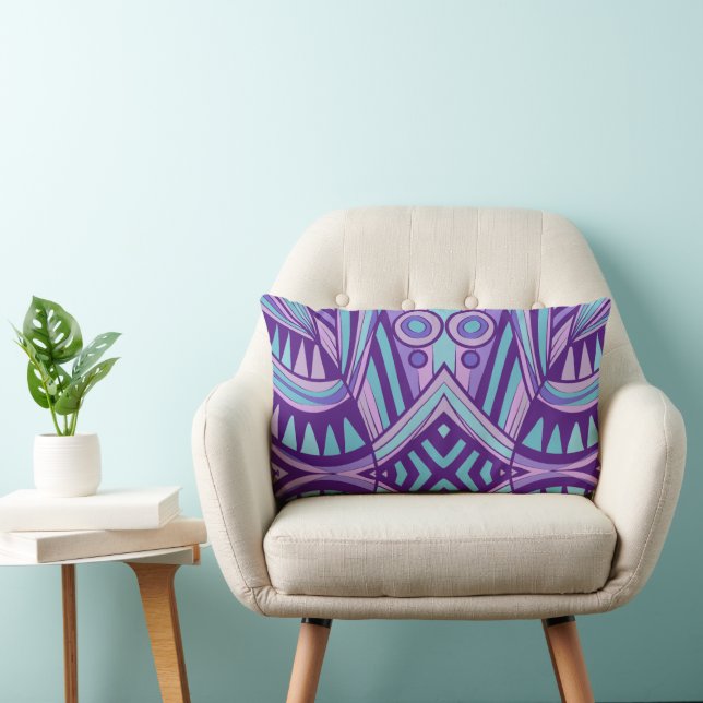 Coussin Rectangle Mazipoodé Nouveau Feuille de tête de poisson Jazz  (Chaise)