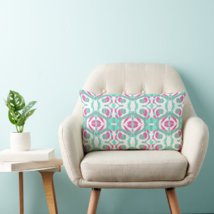 Coussin Rectangle Mazipoodles Neuro Art - Cerise Turquoise Turquoise