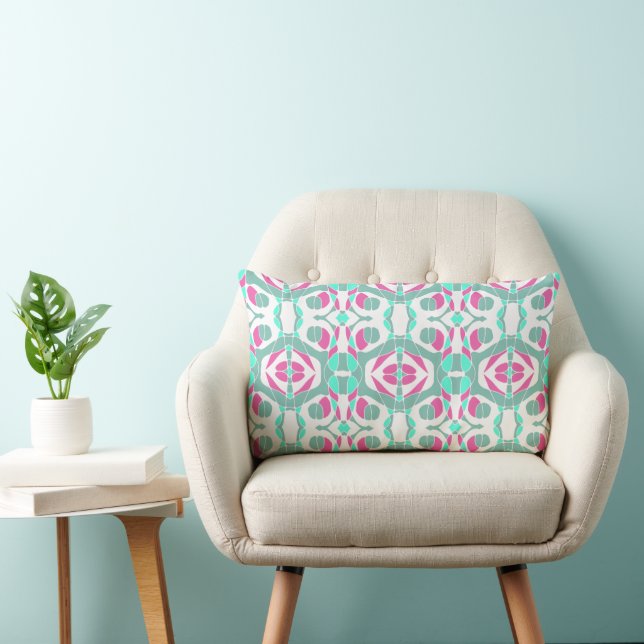Coussin Rectangle Mazipoodles Neuro Art - Cerise Turquoise Turquoise (Chaise)