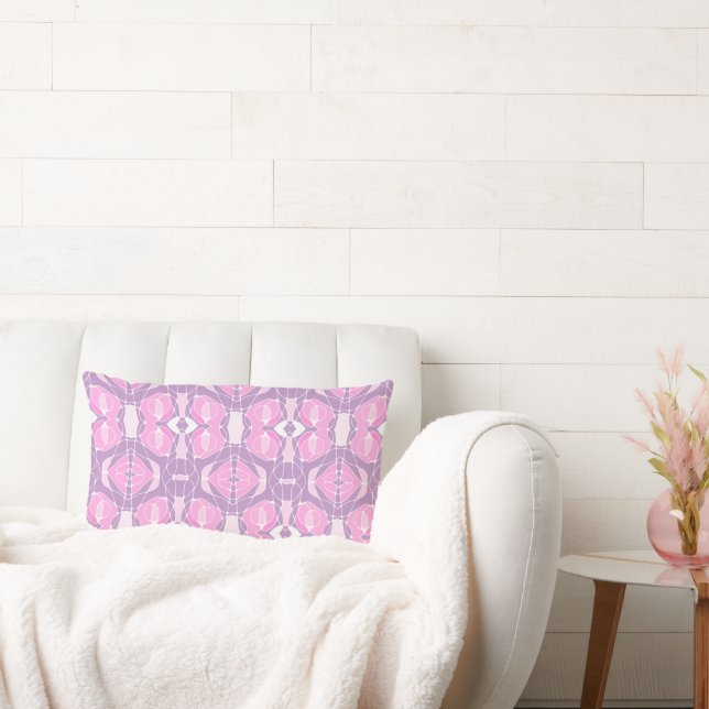 Coussin Rectangle Mazipoodles Neuro Art - Dusty rose Lilac blanc (Canapé)