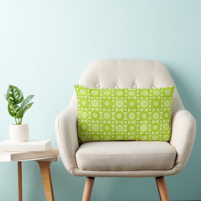 Coussin Rectangle Mazipoodles Pommes de Donuts verts (Chaise)