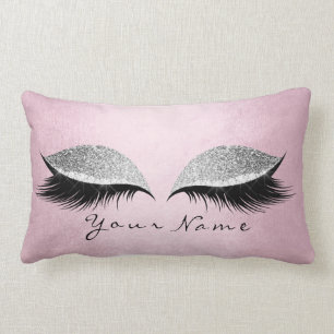 Coussin Rectangle Mèches roses de maquillage d'yeux au beurre noir