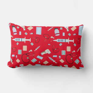 Coussin Rectangle Médecin de santé Motif Fournitures Médicales
