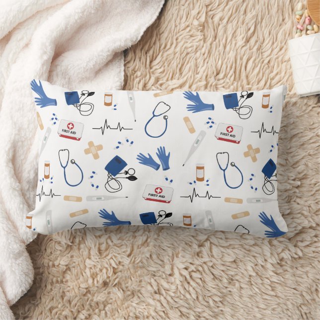 Coussin Rectangle Médecin Médicale moderne Motif infirmière (Couverture)