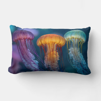 Coussin Rectangle Méduse couleur vive