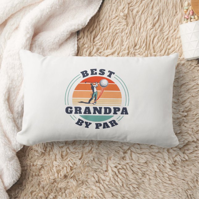 Coussin Rectangle Meilleur Grand-Père Jamais Rétro Golf Papa Fête de (Couverture)