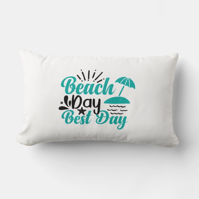 Coussin Rectangle Meilleur Jour De Plage-68634 (Recto)