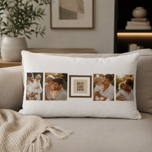 Coussin Rectangle Meilleur Papa du Monde   Photo personnalisée pour 