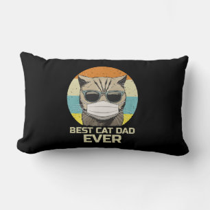 Coussin Rectangle Meilleur père de chat jamais   Lunettes de soleil 