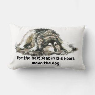 Coussin Rectangle Meilleur siège à la maison Déplacer la citation de