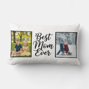 Coussin Rectangle Meilleure Maman Jamais Cadeau Photo Noir et Blanc