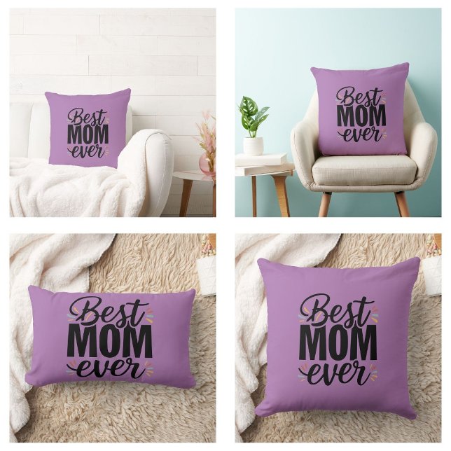 Coussin Rectangle Meilleure maman jamais élégante Bonne fête des mèr (Best Mom Ever Stylish Happy Mother's Day Pillows)