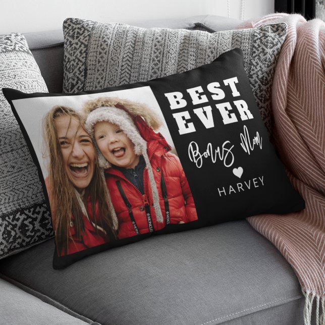 Coussin Rectangle Meilleure Maman Supplémentaire | Photo (Créateur téléchargé)