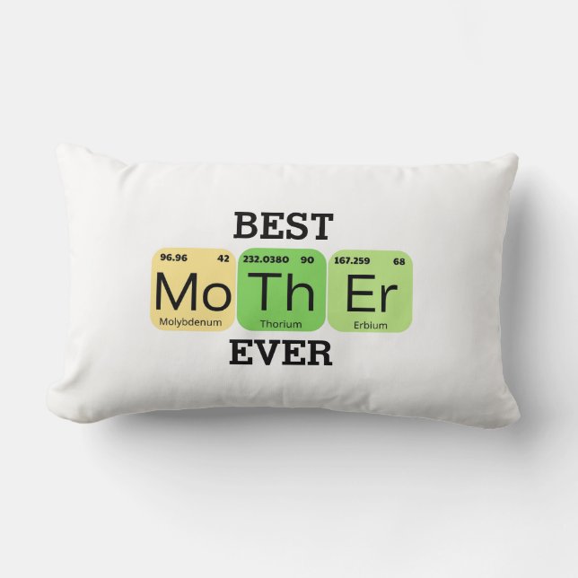 Coussin Rectangle Meilleure Mère de Tous les Temps Tableau Périodiqu (Recto)