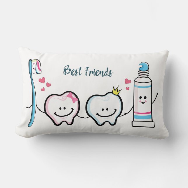Coussin Rectangle Meilleurs amis (Recto)