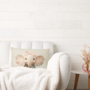 Coussin Rectangle Melancholy Elephant - L’Éléphant Mélancolique