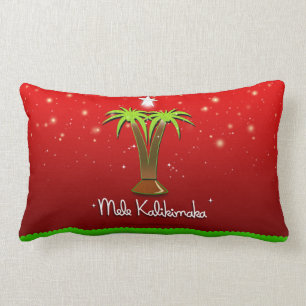 Coussin Rectangle Mele Kalikimaka Palm Tree pour Noël