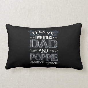 Coussin Rectangle Men Funny J'Ai Deux Titres Papa & Popp.ie Cadeau