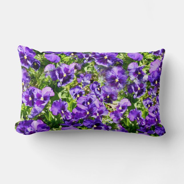 Coussin Rectangle Mer de sérénité : Le beau terrain de purple violet (Recto)