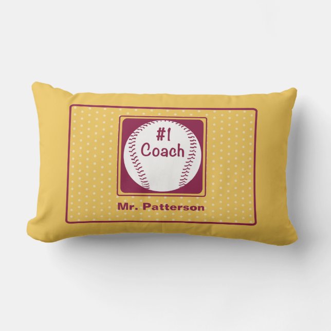 Coussin Rectangle Merci Coach, Merci Numéro 1 (Recto)