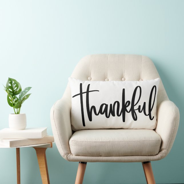 Coussin Rectangle Merci de bénédictions gracieuses Thanksgiving (Chaise)