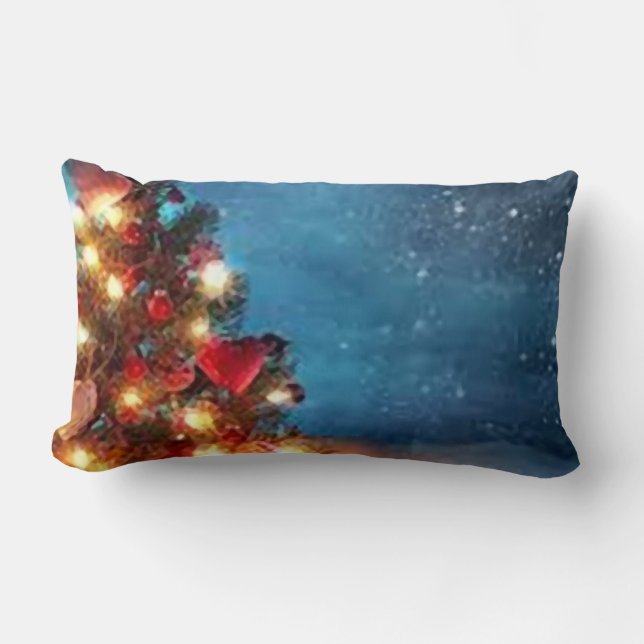 Coussin Rectangle Merry Christmas_throw pillow (Recto)