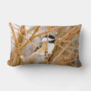 Coussin Rectangle Mésange à tête noire - Photographie originale