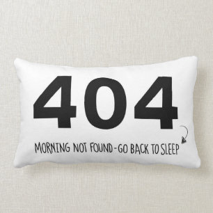 Coussin Rectangle message 404 & 301 pour les concepteurs web endormi