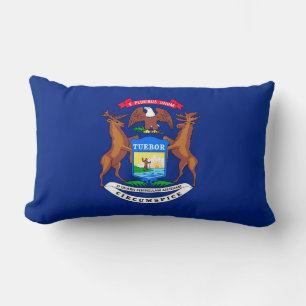 Coussin Rectangle Michigan State Flag Design