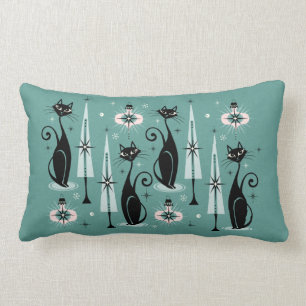 Coussin Rectangle Mid Century Atomic Kitty Noël