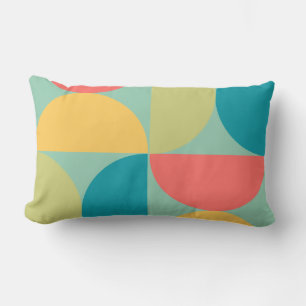 Coussin Rectangle Mid Century Moderne Bitsweet moutarde et olive