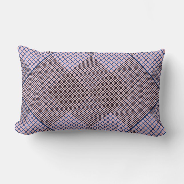 Coussin Rectangle Minuscule à damiers 2 tons 04A Lpink BG (Recto)