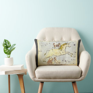 Coussin Rectangle Miroir d'Urania, Carte céleste d'astronomie vintag
