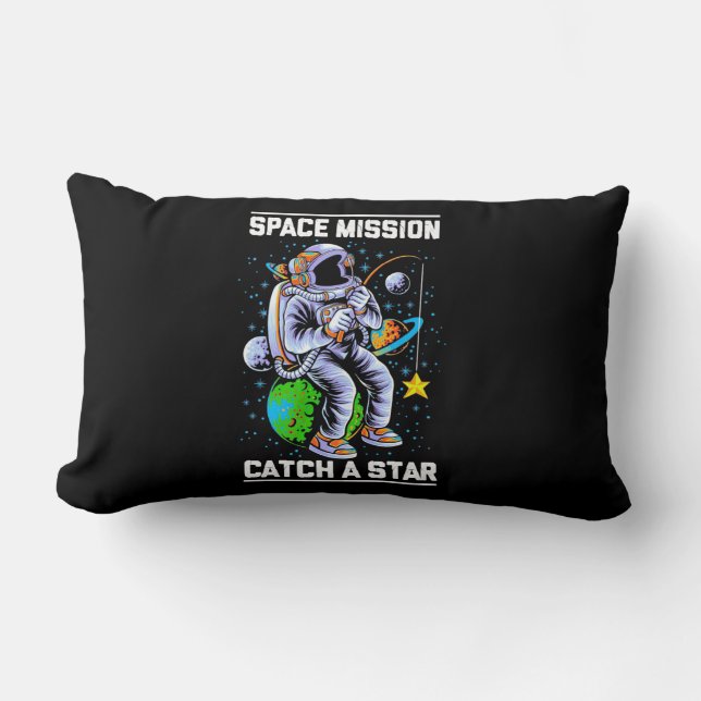 Coussin Rectangle Mission spatiale astronaute Attraper une étoile (Recto)