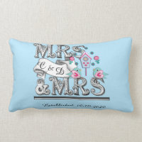 Mme et Mme Cadeau de Mariage lesbien personnalisé