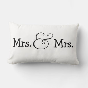Coussin Rectangle Mme et Mme Two Brides Mariage Gift