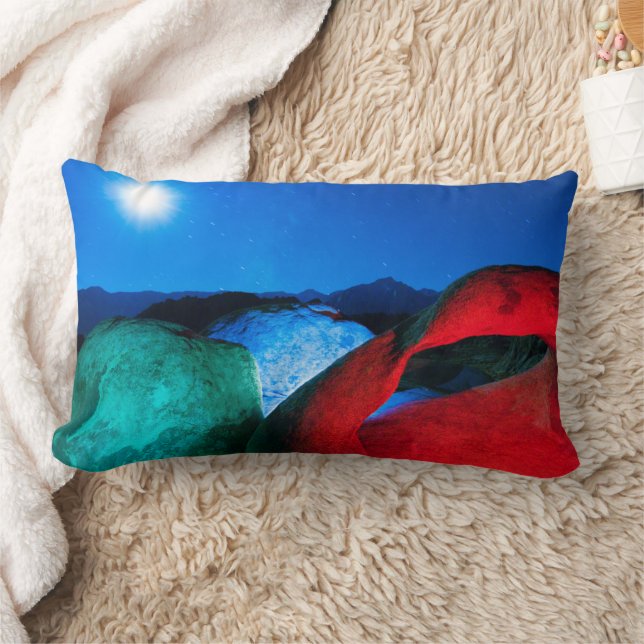 Coussin Rectangle Mobius Arch & Rocks | Alabama Hills, Californie Lu (Couverture)