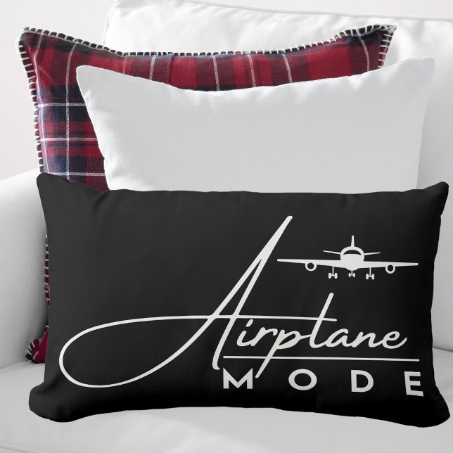 Coussin Rectangle Mode avion, Voyage, Script minimal, Aviation (Créateur téléchargé)