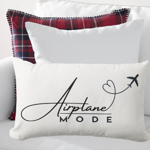 Coussin Rectangle Mode avion, Voyage, Script minimal, Aviation