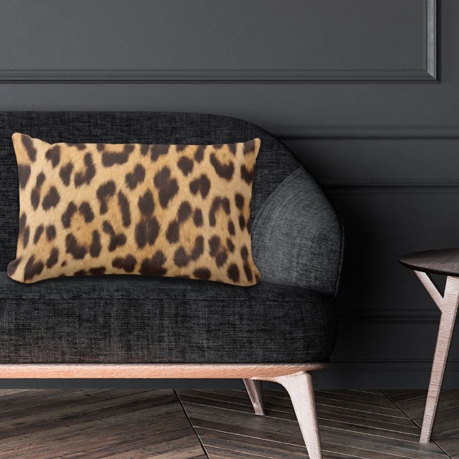 Coussin Rectangle mode safari chic fille sauvage imprimé léopard (girly chic wild safari fashion leopard print lumbar pillow)