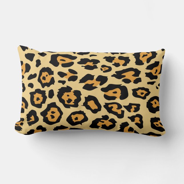 Coussin Rectangle mode safari tendance taches de léopard imprimé gué (Recto)