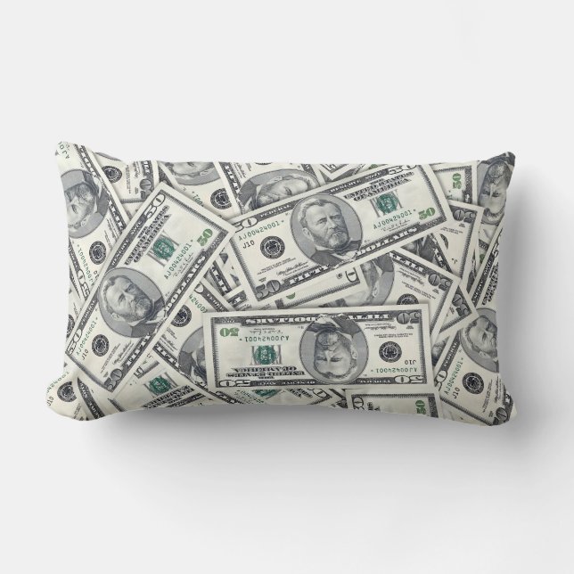 Coussin Rectangle Modèle de billet de cinquante dollars (Recto)