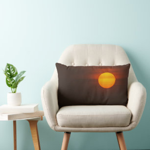 Coussin Rectangle Modèle de photo de coucher de soleil personnalisé