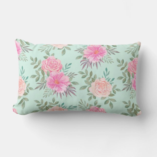Coussin Rectangle Modèle floral (Recto)