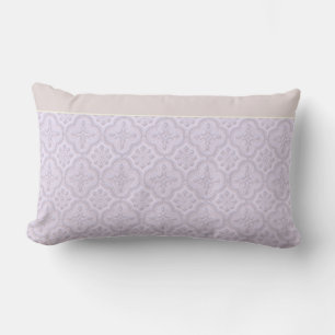 Coussin Rectangle Modèle Floral Décoratif En Mauve