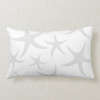 Coussin Rectangle Modèle gris-clair et blanc d'étoiles de mer