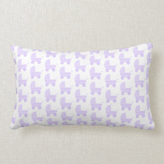 Coussin Rectangle Modèle mauve-clair et blanc de poussette de bébé