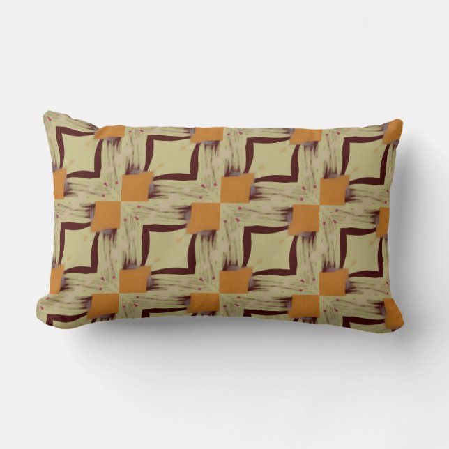 Coussin Rectangle Modern geometric tile throw pillow (Recto)