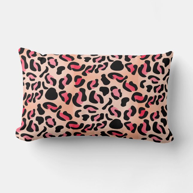 Coussin Rectangle Modern Leopard Pattern Animal Print (Recto)